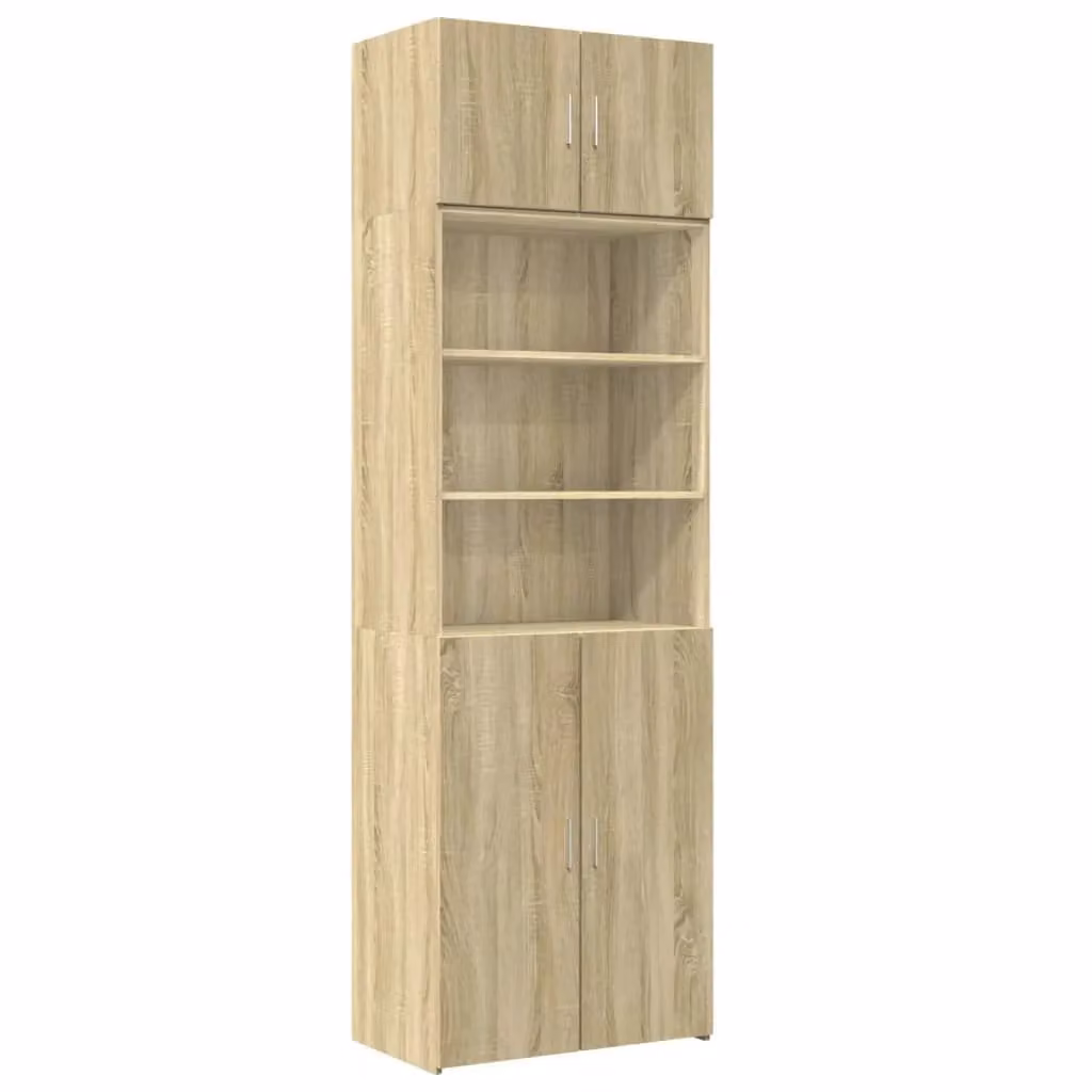 Berkfield Home Freestanding Storage Cabinet in Sonoma Oak Brown, W/D/H: 70 x 42.5 x 225 cm