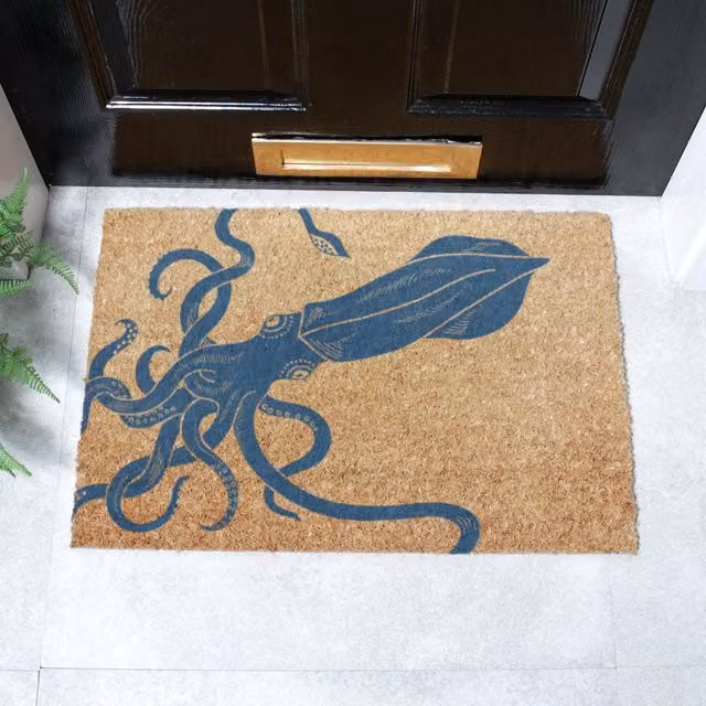 Artsy Mats Squid Doormat in Brown, W/D/H: 60 x 40 cm – 1