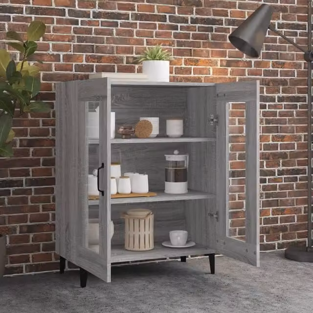 Berkfield Home Grey Sonoma Sideboard in Engineered Wood W/D/H: 69.5 x 34 x 90 cm – 1