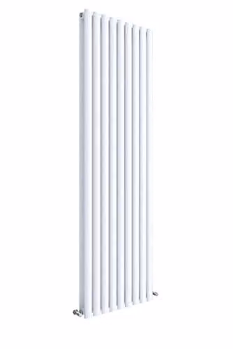 Nuie HL327 Revive Modern Wall Mount Designer Vertical Double Panel Radiator, H 180 x W 52.8 x D 7.8 cm, High Gloss White