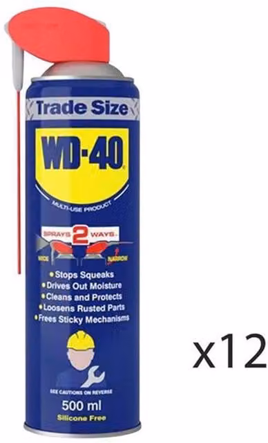 WD-40 Multi-Purpose Aerosol Lubricant and Cleaner with Smart Straw, 500ml, Blue – 1