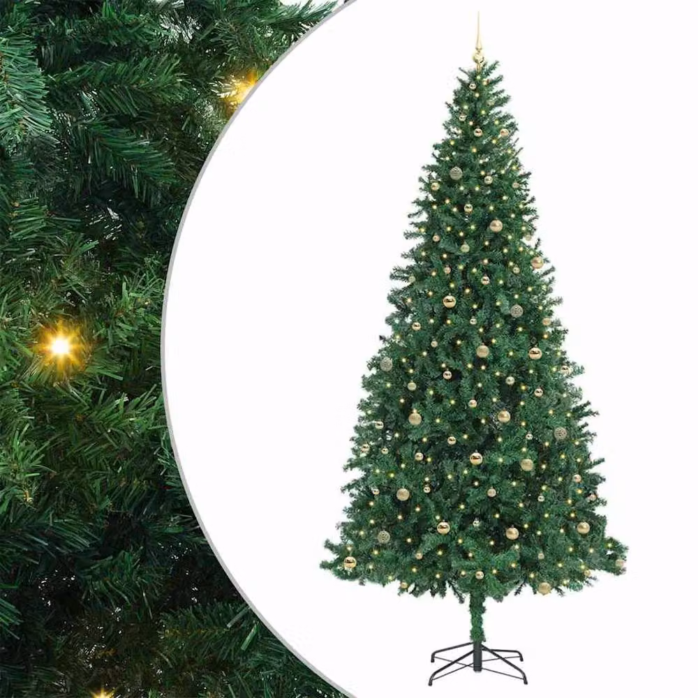 Berkfield Home Artificial Christmas Tree with 300 LEDs and Stand, Green, Height: 300 cm – 2