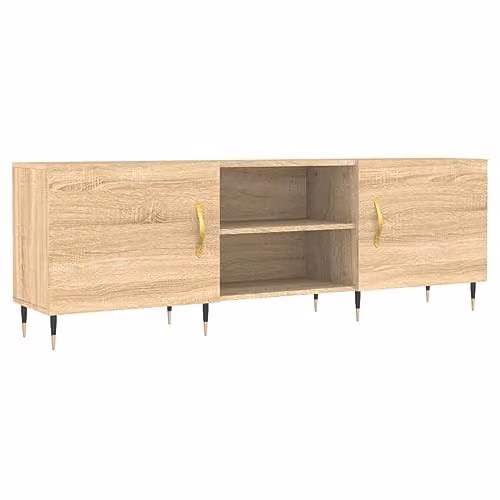 vidaXL Modern TV Cabinet and Media Console in Brown Sonoma Oak, W/D/H: 150 x 30 x 50 cm