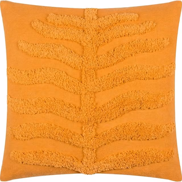 Make It A Home Floral Square Cotton Cushion in Yellow and Orange