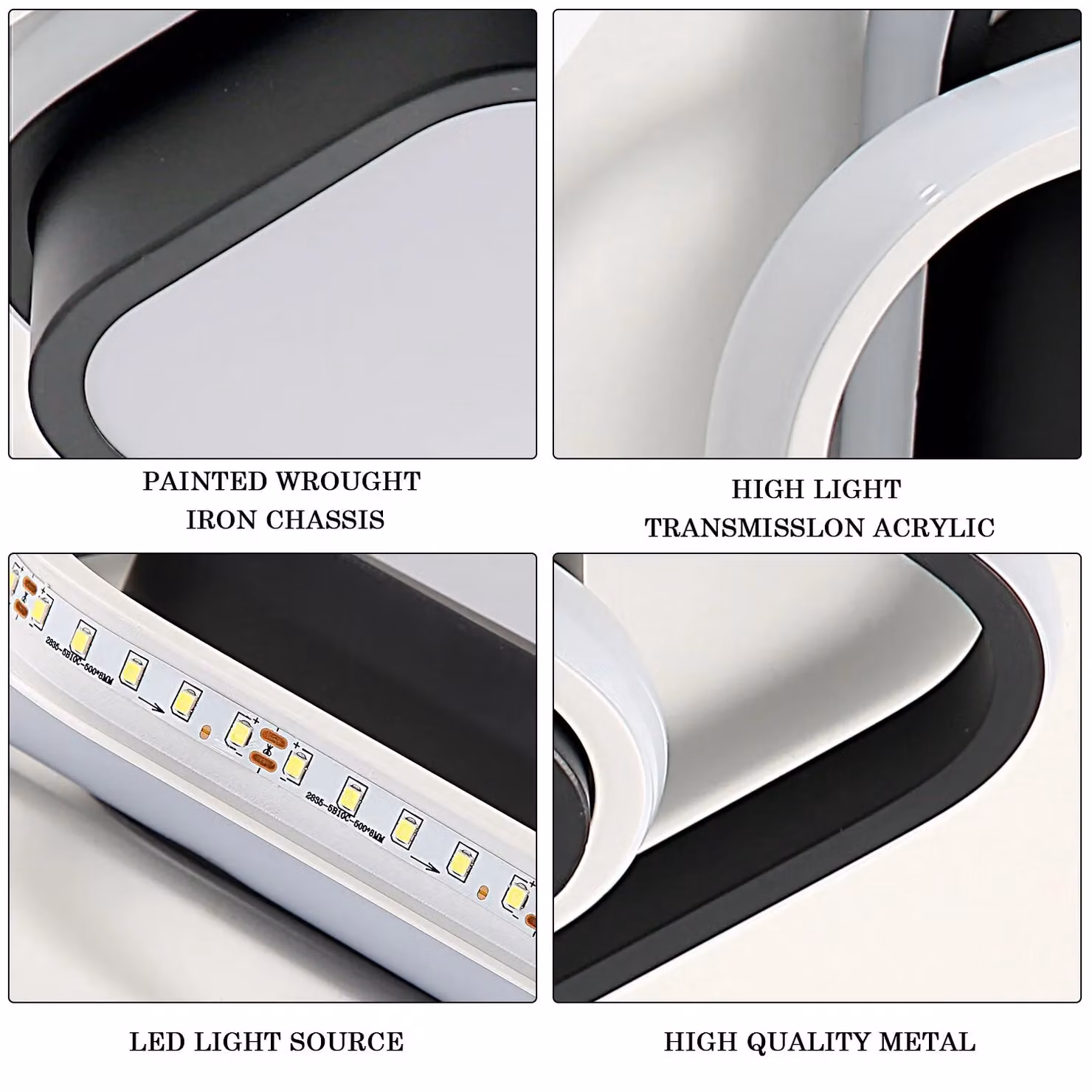 Pheashine Modern LED Ceiling Light, 32W, Black, 6500K Cool White, Length: 26 cm – 3