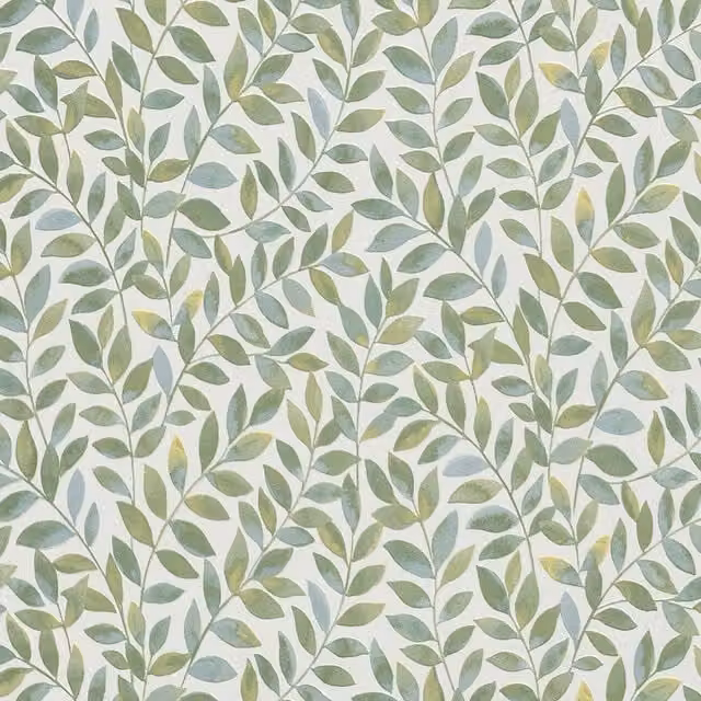 Erismann Ameroso Leaf Blown Green Botanical Floral Textured Vinyl Wallpaper Roll