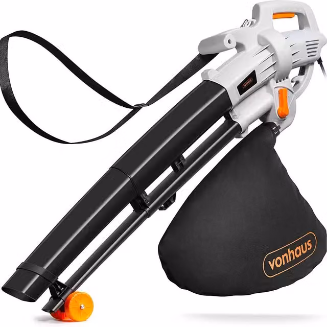 VonHaus 3000W 3 in 1 Mains Leaf Blower, Black
