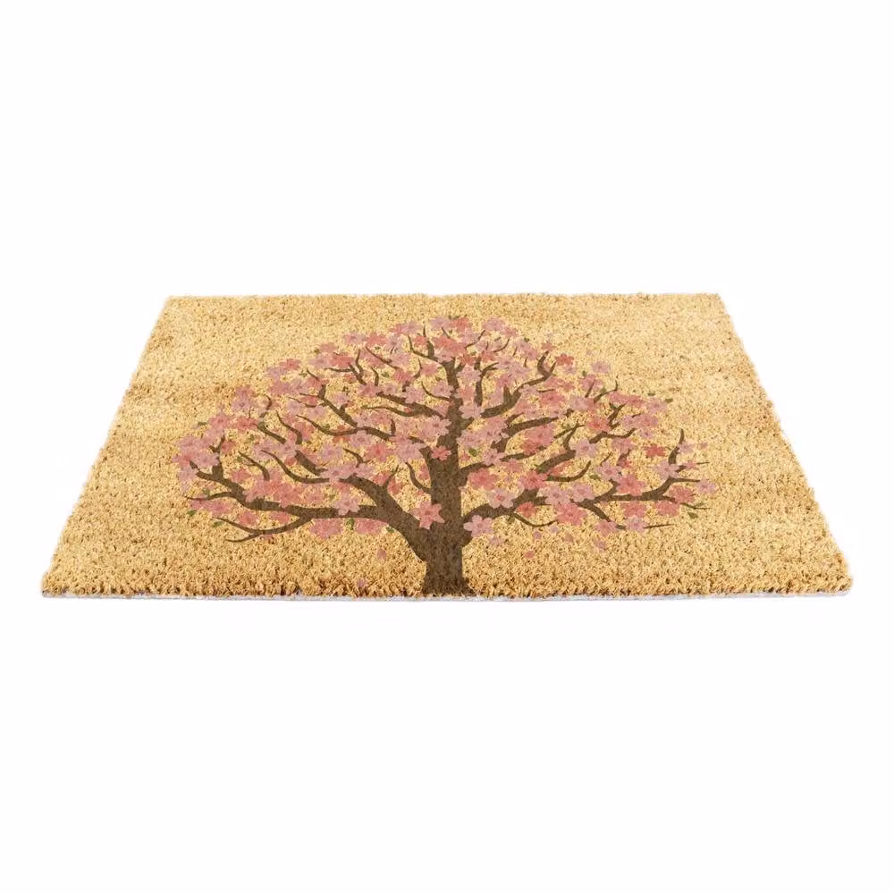 Artsy Mats Blossom Tree of Life Coir Doormat in Brown, W: 60 cm, D: 40 cm – 4