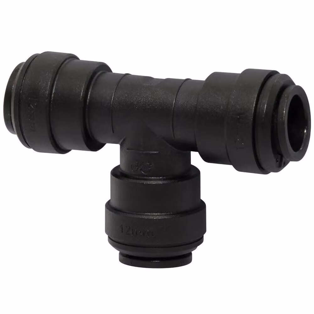 John Guest 12mm Union Tee Push Fit 10 Pack in Black – 5