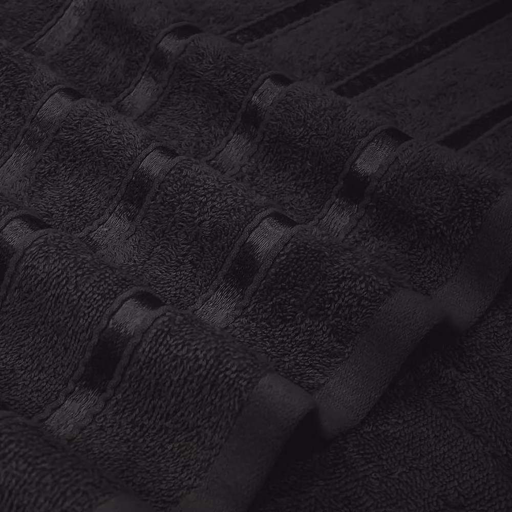 Smart Living 8 Piece Luxury Cotton Towel Set in Black – 3