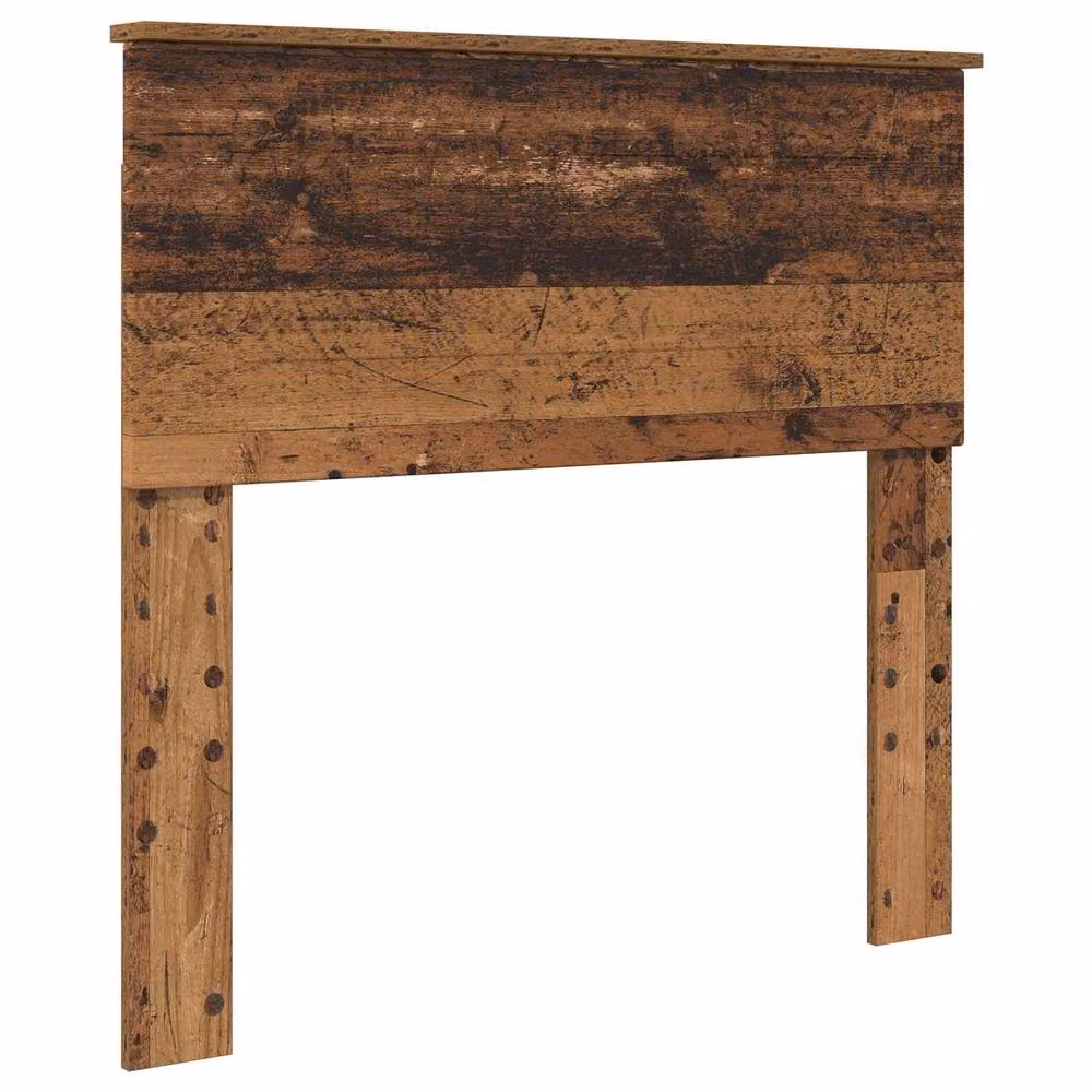 Berkfield Home Bed Frame with Headboard in Old Wood Brown, W/D/H: 90 x 190 cm – 3