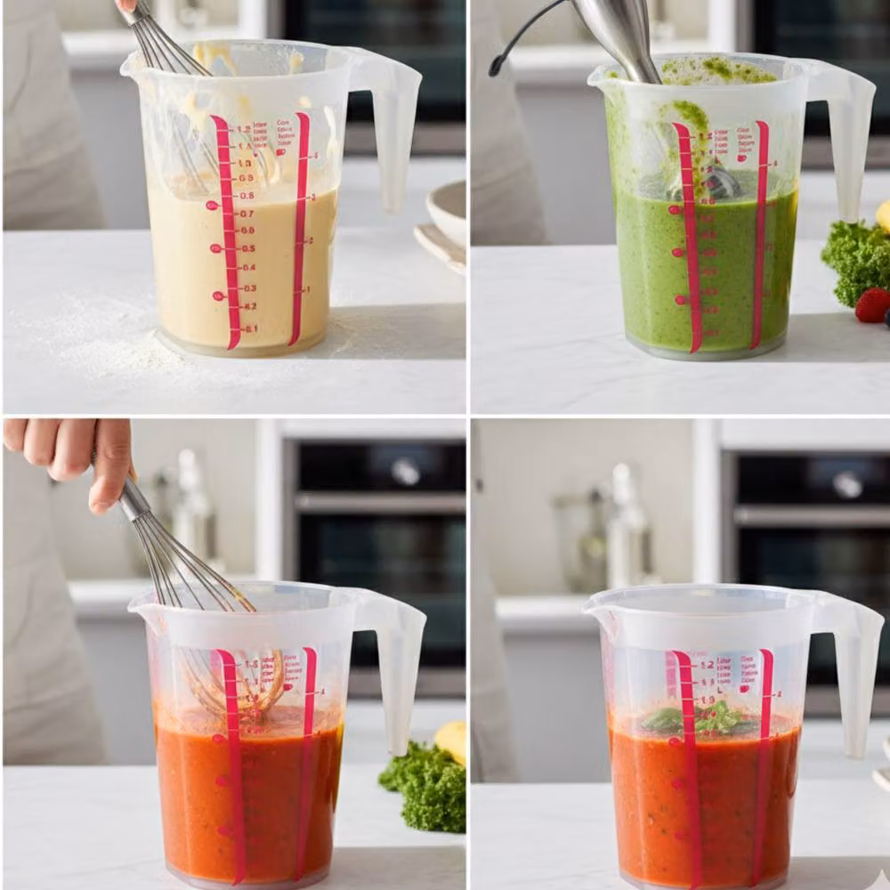 Bedsland Transparent Acrylic Measuring Jug with Printed Scale, 1000ml – 4