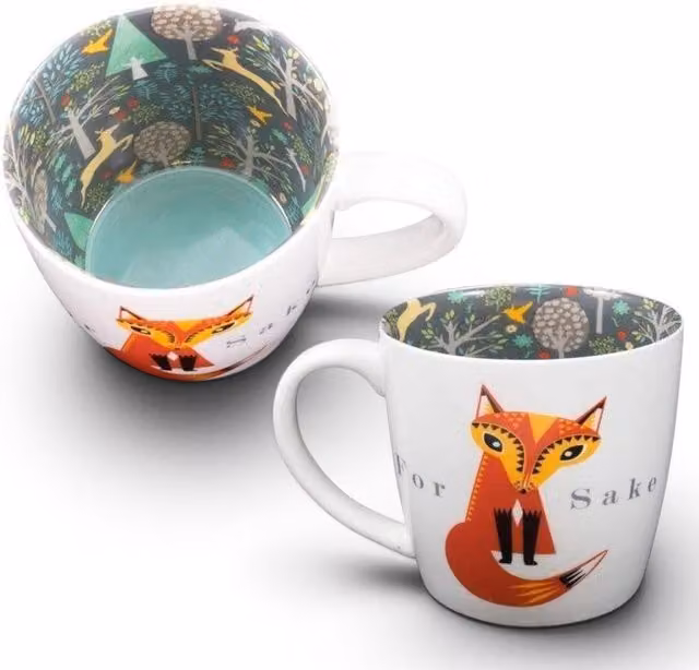 WPL For Fox Sake Novelty Ceramic Mug in Orange