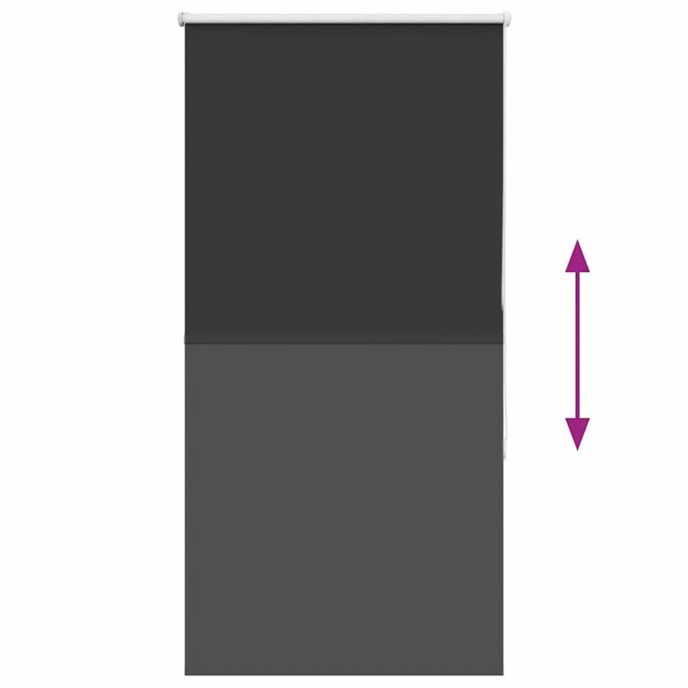 Berkfield Home Blackout Roller Blind, Black Polyester, W: 75 cm, H: 175 cm – 2
