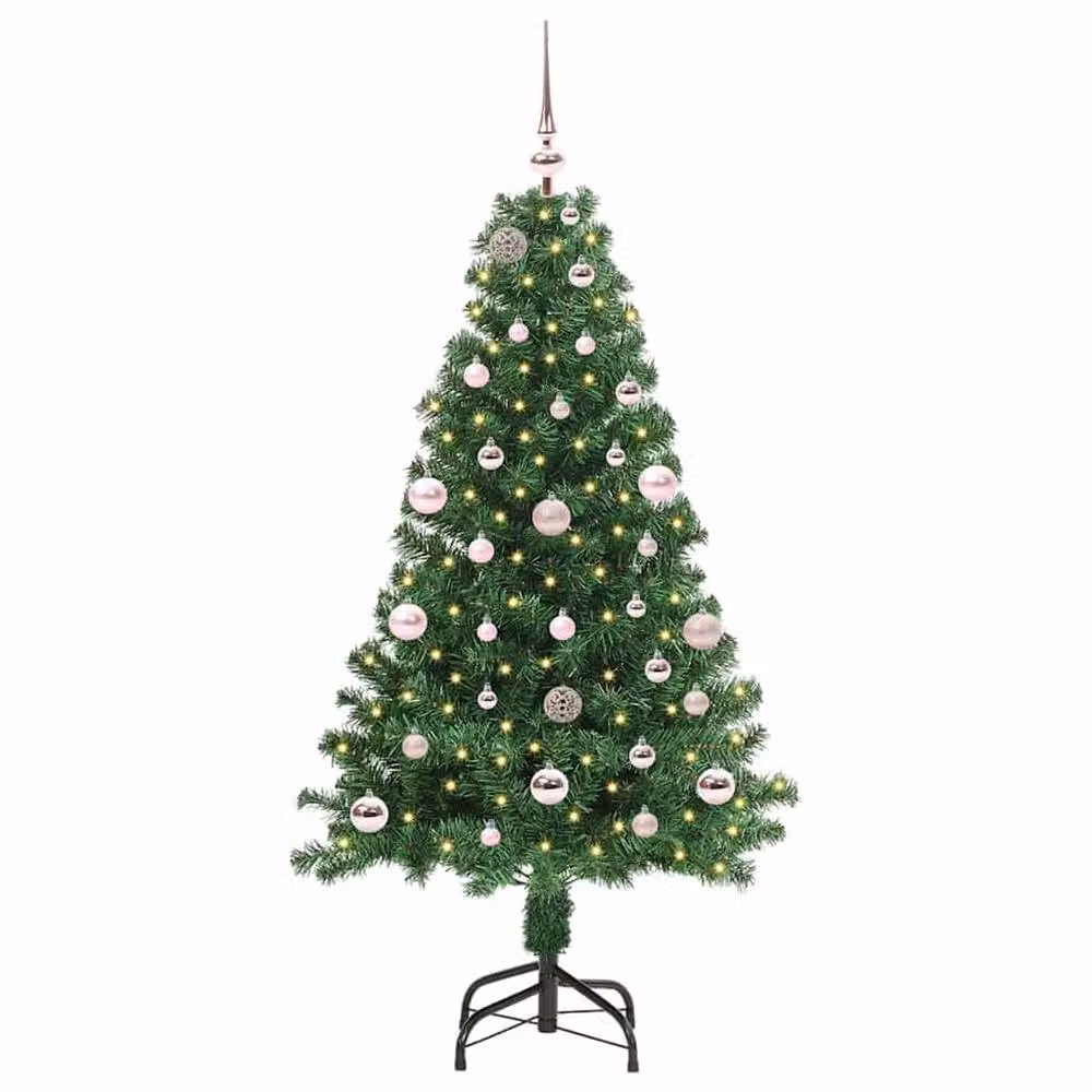 Berkfield Home Artificial Christmas Tree with 150 LEDs and Stand, Green, Height: 150 cm – 2