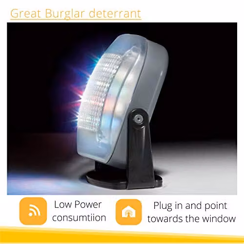 Switched On Products Mydome Fake TV Simulator in Black with LED Light Timer and Sensor for Home Security Deterrence – 2