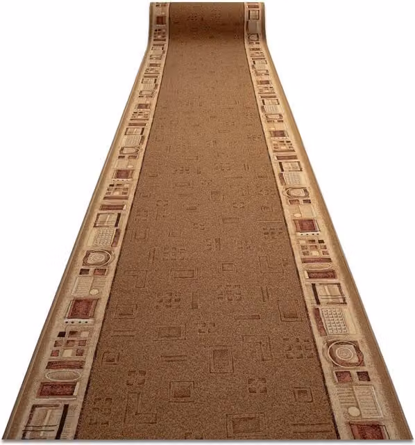 RugsX Jena Anti-Slip Runner in Beige, W/L: 120 x 410 cm