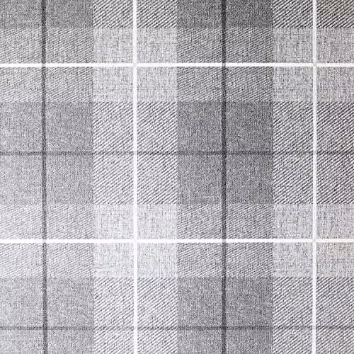 Arthouse Country Tartan Charcoal Grey Checked Vinyl Wallpaper – 1