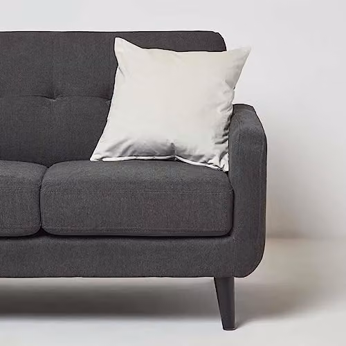 Homescapes Cream Velvet Square Cushion with Removable Cover and Microfibre Insert, W/D/H: 45 x 45 x 45 cm – 2