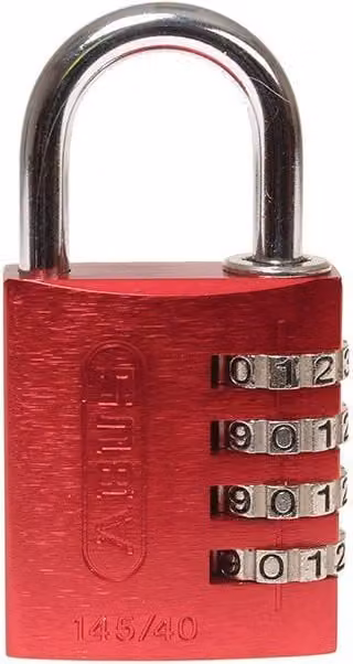 ABUS 145/40 40mm Aluminium Combination Padlock in Red