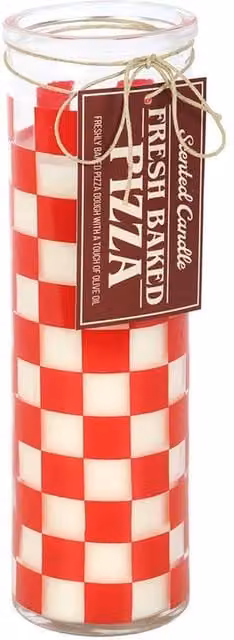 Something Different Fresh Baked Pizza Scented White Tube Candle