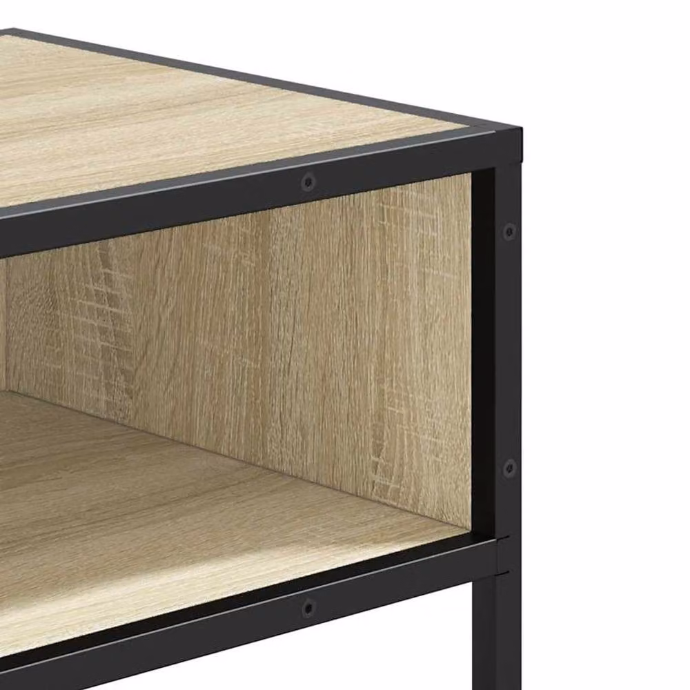 Berkfield Home Sonoma Oak Console Table in Light Tan, W/D/H: 90 x 35 x 80 cm – 3