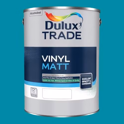 Dulux Trade Vinyl Matt Dispersion Paint in Teal Touch, 5 l