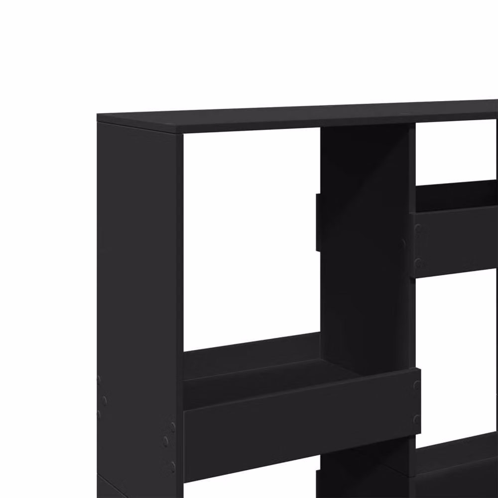 Berkfield Home Black Modern Room Divider in Engineered Wood, W/D/H: 100 x 33 x 135 cm – 5