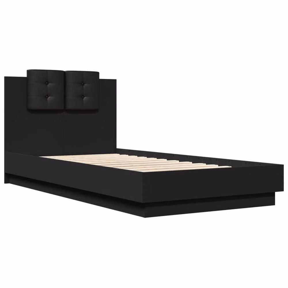 Berkfield Home Single Bed Frame in Black with Drawers, W/D/H: 90 x 190 x 23 cm – 3