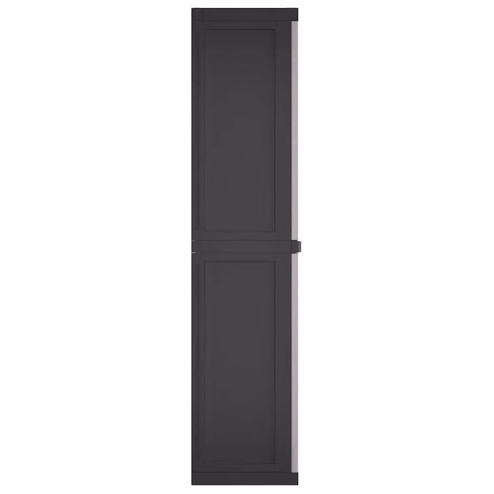 Berkfield Home Outdoor Storage Cabinet in Grey and Black, W: 65 cm, D: 37 cm, H: 165 cm – 4