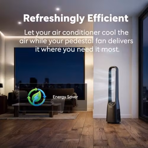Air Pro 42 inch Bladeless Tower Fan with SmartVoice and Remote Control in Black – 2