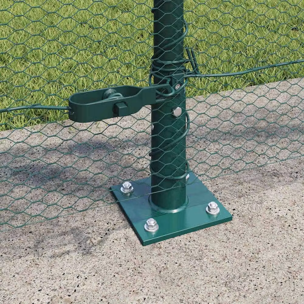 Berkfield Home Green Steel Hexagon Fence – 1