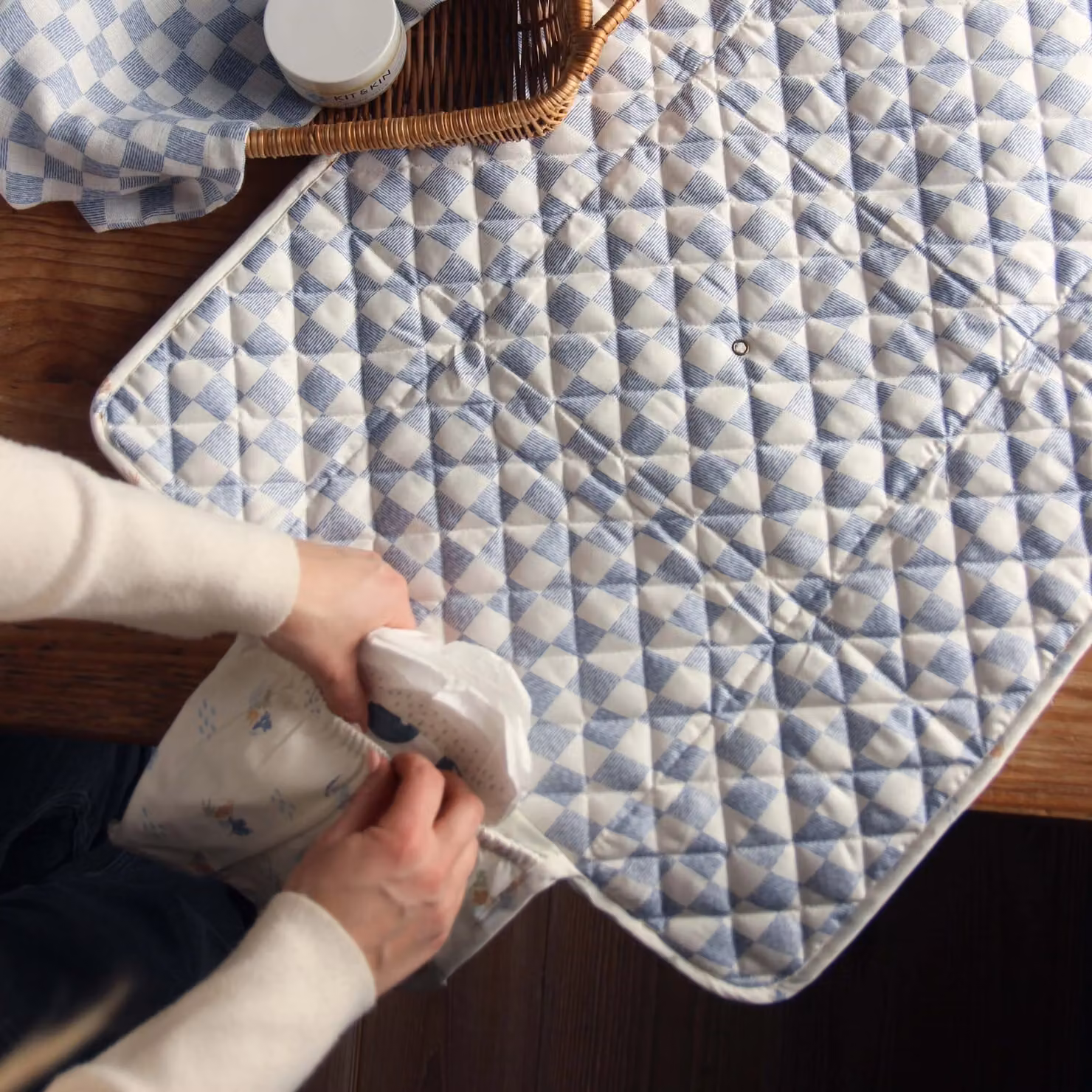 Avery Row Coastline Foldable Travel Baby Changing Mat in Cotton – 1