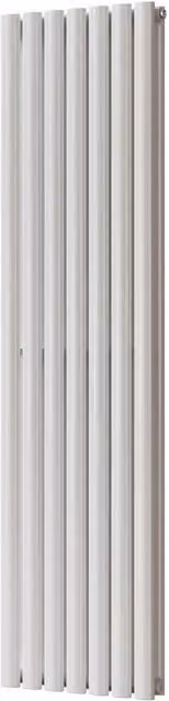 Omeara White Designer Double Panel Radiator, H: 160 cm, W: 40.6 cm