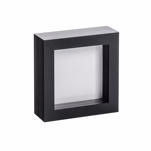 Nicola Spring Minimalist Square 3D Shadow Box Photo Frame, Black, W/D/H: 10 x 10 x 3.5 cm – 1