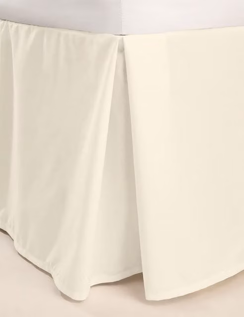 M&S Egyptian Cotton 230 Thread Count Percale Valance, Cream, 180 x 200 cm