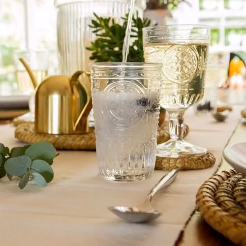 Bormioli Rocco Romantic 12 Piece Floral Glassware Set, Transparent – 3