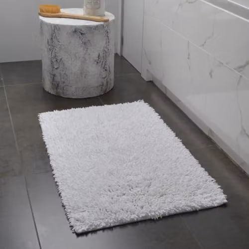 Allure Bath Fashions Tumble Twist Cotton Bath Mat, White, W: 55 cm, L: 90 cm – 2