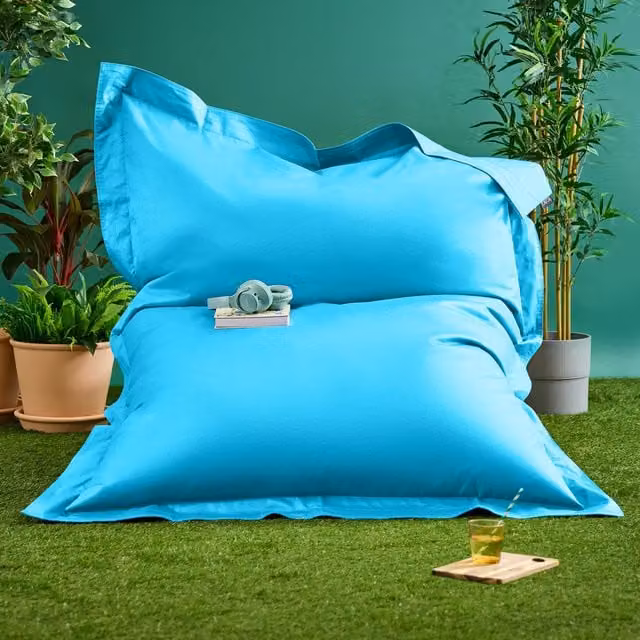 icon Adults Giant Bean Bag Floor Cushion in Blue