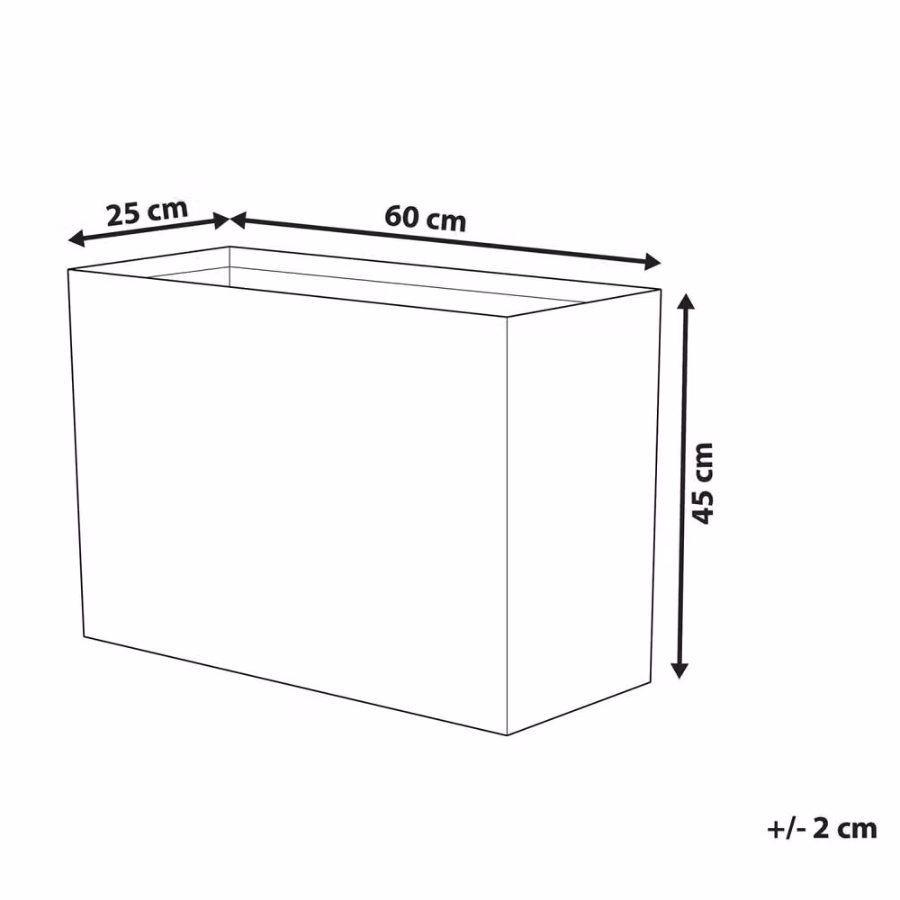 Wyld and Coco Brown Rectangular Planter Tub, W: 60 cm, D: 45 cm, H: 25 cm – 3