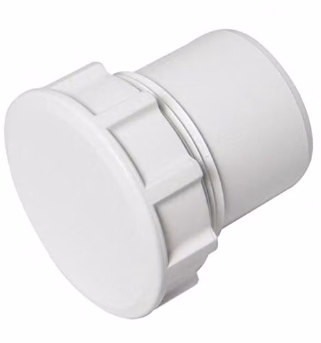 FloPlast White 50mm (2 inch) Solvent Waste Access Screw Plug