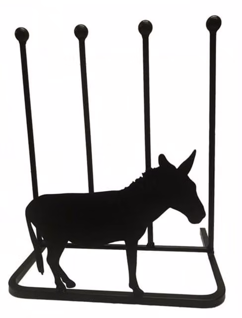 Poppyforge Donkey 2 Pair Boot Rack in Black Steel, W: 39 cm, D: 29 cm, H: 48 cm