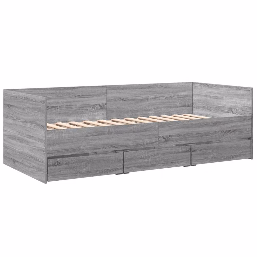 Berkfield Home Grey Sonoma Single Daybed with Drawers, W/D/H: 90 x 190 cm – 3