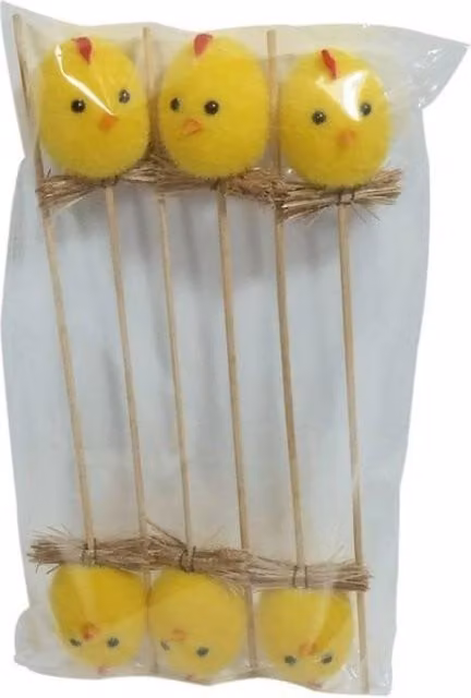 KDMD Yellow Chick Tabletop Decorations, 2 Pack for Easter and Spring Parties