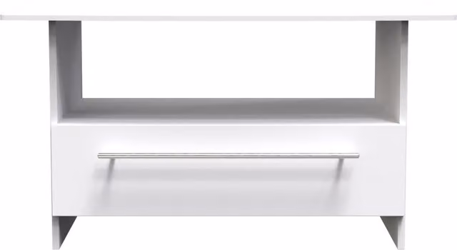2 U Carlton Ready Assembled Bottom Drawer Coffee Table in White
