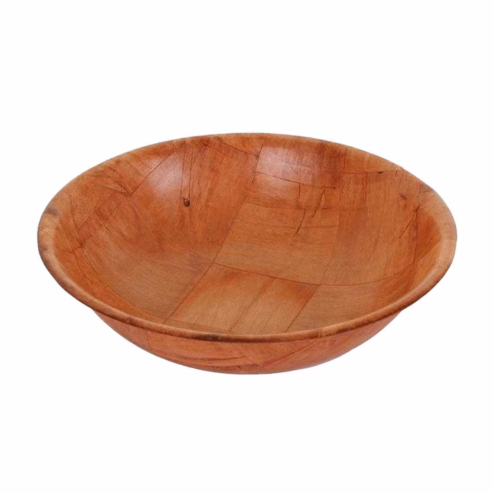 Apollo Brown Wood Woven Serving Bowl – 2