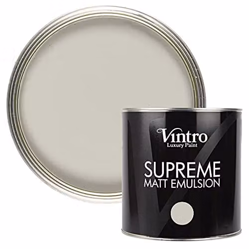 Vintro Luxury Matt Emulsion Multi Surface Paint in Dove Grey, 2.5 l – 1