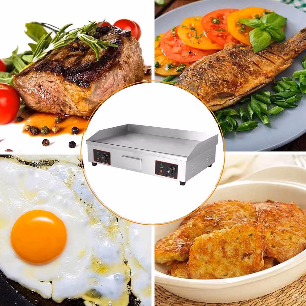 FLAVORA 4400W Electric Griddle Kitchen Hotplate BBQ in Silver, W/D/H: 73 x 40 x 40 cm – 3