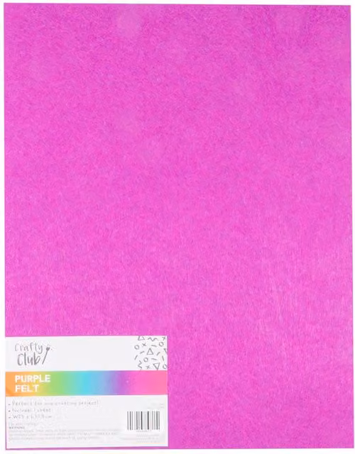 Crafty Club Craft Felt Sheets in Purple and Pink