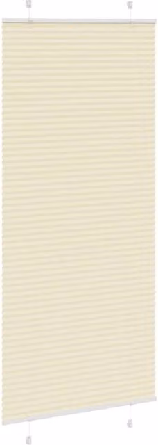 Berkfield Home Single Pleat Fabric Blind in Beige, W: 90 cm, H: 200 cm